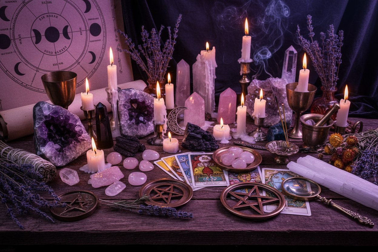 metaphysical, crystals, witchy